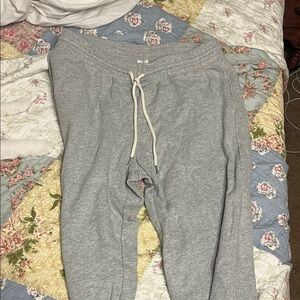 aerie Heather Gray Jogger Sweatpants with Drawstring